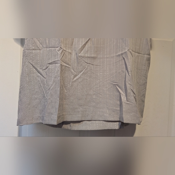 COOFANDY NWT Men's Gray Short Sleeve Striped Buttoned Casual Shirt Size Large - Picture 4 of 15